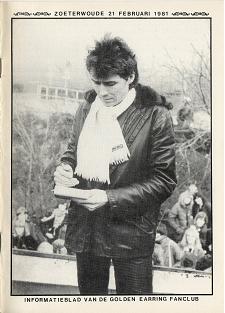 Golden Earring fanclub magazine 1981#2 front cover